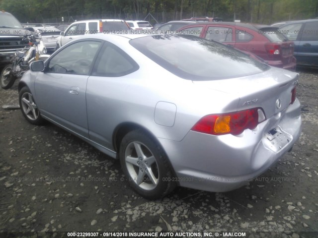 JH4DC53062C030458 - 2002 ACURA RSX TYPE-S SILVER photo 3