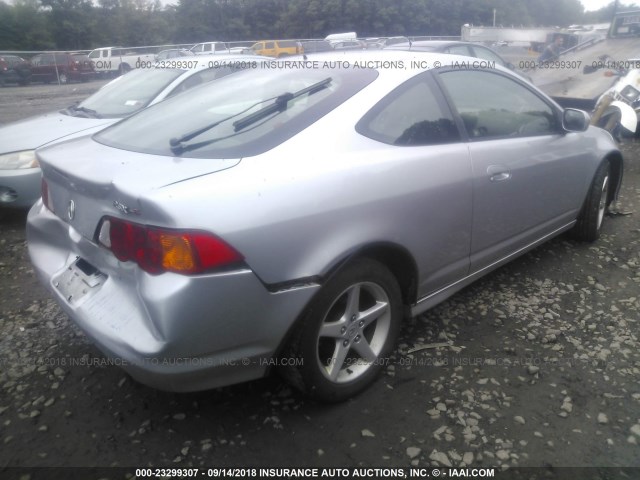 JH4DC53062C030458 - 2002 ACURA RSX TYPE-S SILVER photo 4