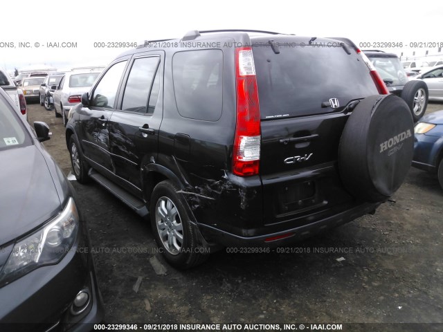 JHLRD78955C001998 - 2005 HONDA CR-V SE/EX BLACK photo 3