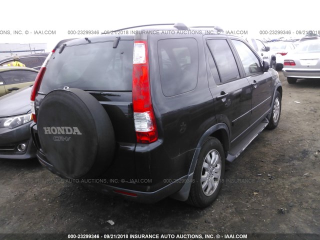 JHLRD78955C001998 - 2005 HONDA CR-V SE/EX BLACK photo 4