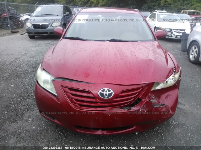 4T1BE46K07U080473 - 2007 TOYOTA CAMRY NEW GENERAT CE/LE/XLE/SE RED photo 10