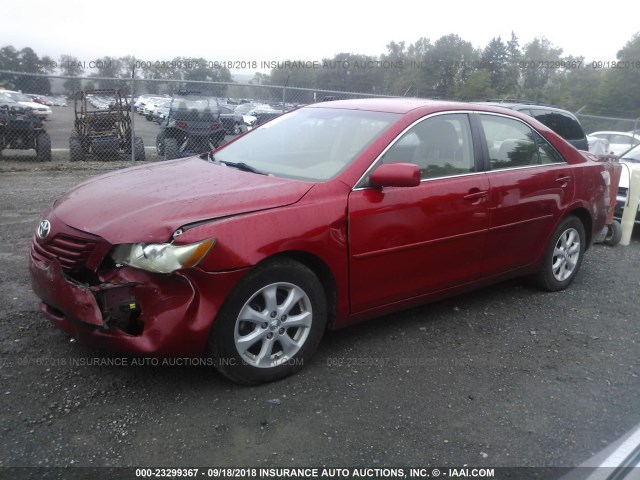 4T1BE46K07U080473 - 2007 TOYOTA CAMRY NEW GENERAT CE/LE/XLE/SE RED photo 2