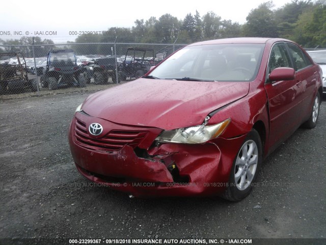4T1BE46K07U080473 - 2007 TOYOTA CAMRY NEW GENERAT CE/LE/XLE/SE RED photo 6