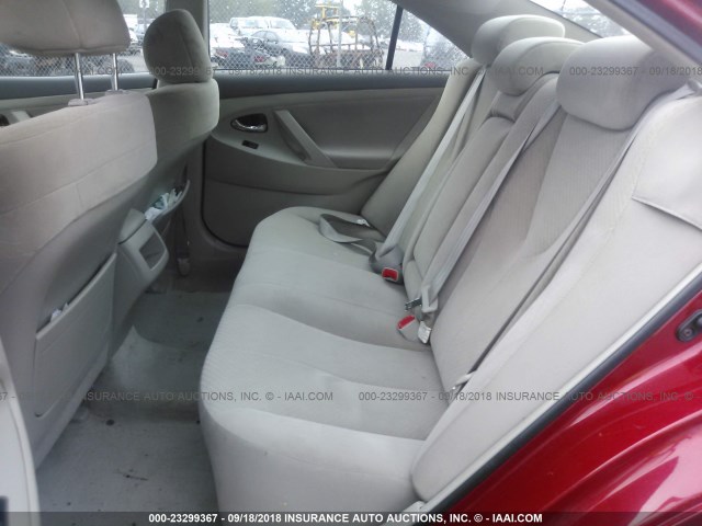 4T1BE46K07U080473 - 2007 TOYOTA CAMRY NEW GENERAT CE/LE/XLE/SE RED photo 8
