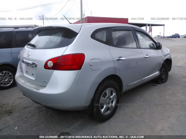 JN8AS5MV9CW406947 - 2012 NISSAN ROGUE S/SV SILVER photo 4