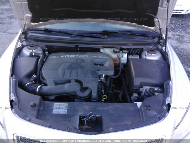 1G1ZC5EB8AF179272 - 2010 CHEVROLET MALIBU 1LT ნაცრისფერი ფოტო 10