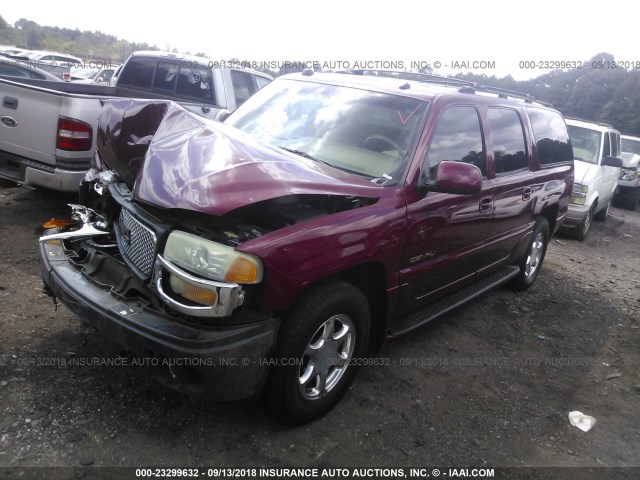 1GKFK66U54J253207 - 2004 GMC YUKON XL DENALI BURGUNDY photo 2