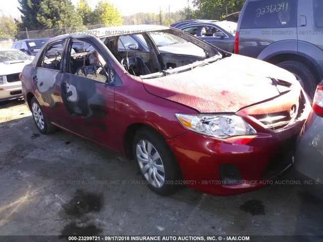 5YFBU4EE6DP158010 - 2013 TOYOTA COROLLA S/LE RED photo 1