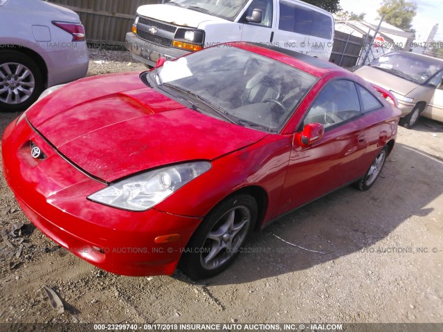 JTDDY32T9Y0016311 - 2000 TOYOTA CELICA GT-S RED photo 2