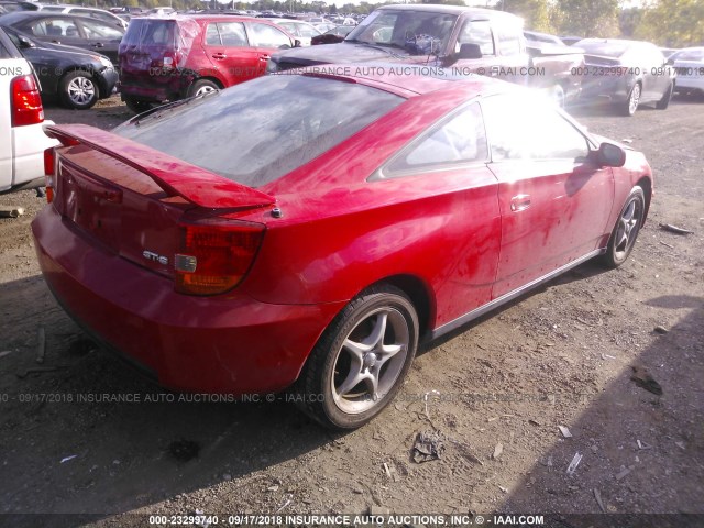 JTDDY32T9Y0016311 - 2000 TOYOTA CELICA GT-S RED photo 4