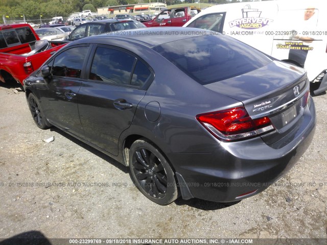 19XFB2F93FE013900 - 2015 HONDA CIVIC EXL GRAY photo 3