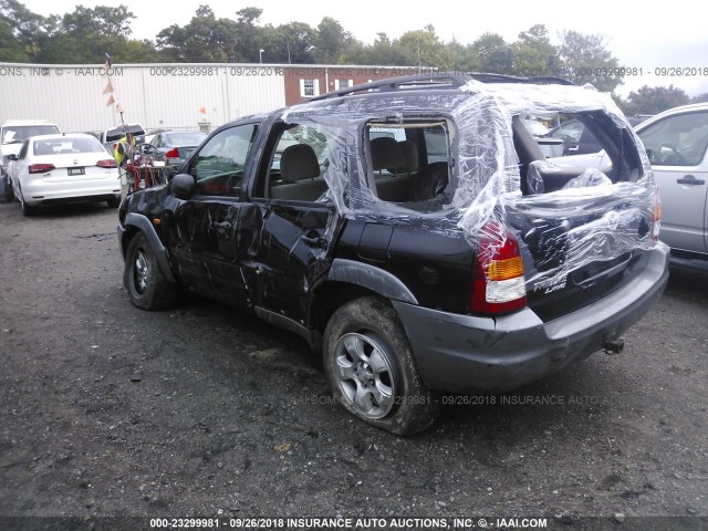 4F2YU08152KM63201 - 2002 MAZDA TRIBUTE LX/ES BLACK photo 3