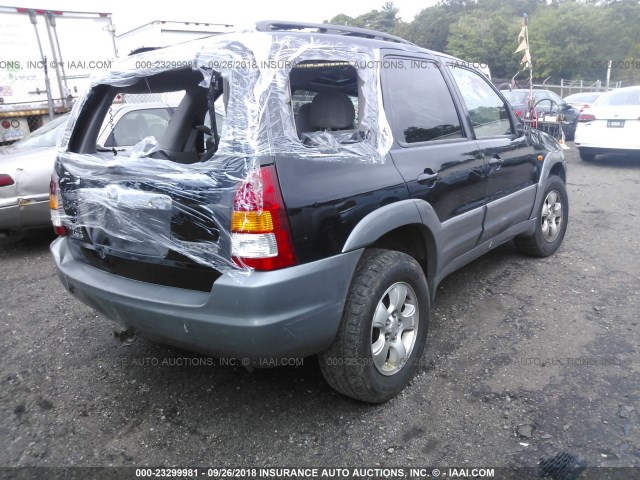 4F2YU08152KM63201 - 2002 MAZDA TRIBUTE LX/ES BLACK photo 4