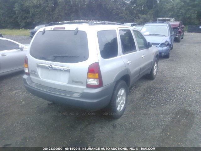 4F2YU09171KM11243 - 2001 MAZDA TRIBUTE LX/ES SILVER photo 4