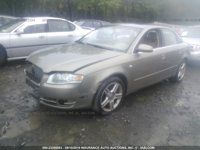 WAUDF78E17A065417 - 2007 AUDI A4 2.0T QUATTRO BEIGE photo 2