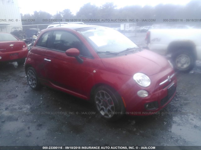 3C3CFFBR6CT187816 - 2012 FIAT 500 SPORT RED photo 1