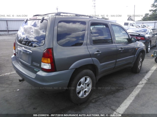 4F2YU09162KM24244 - 2002 MAZDA TRIBUTE LX/ES GRAY photo 4