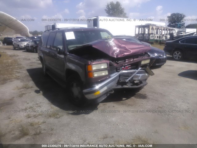 3GKFK16R2VG520255 - 1997 GMC SUBURBAN K1500 MAROON photo 1