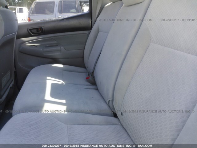 5TEJU4GN1AZ708535 - 2010 TOYOTA TACOMA DOUBLE CAB PRERUNNER SILVER photo 8