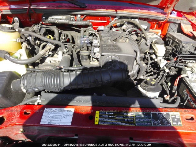 4F4YR12D96PM04663 - 2006 MAZDA B2300 RED photo 10