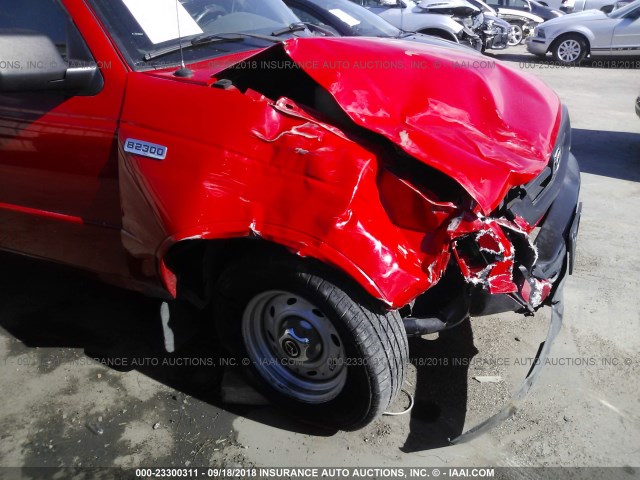 4F4YR12D96PM04663 - 2006 MAZDA B2300 RED photo 6