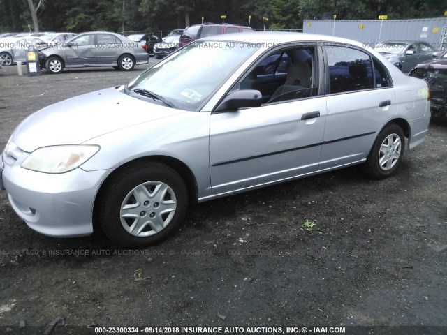 1HGES16374L001823 - 2004 HONDA CIVIC DX VP Gümüş foto 2