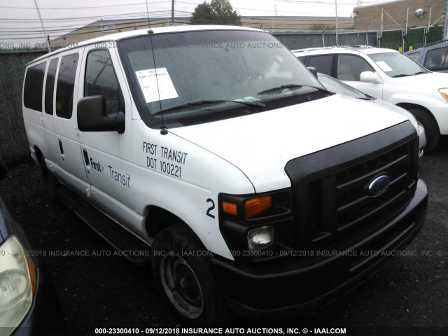 1FMNE11W68DA54091 - 2008 FORD ECONOLINE E150 WAGON WHITE photo 1