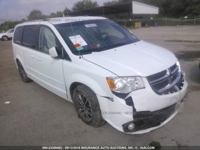 2C4RDGCG3HR717507 - 2017 DODGE GRAND CARAVAN SXT WHITE photo 1