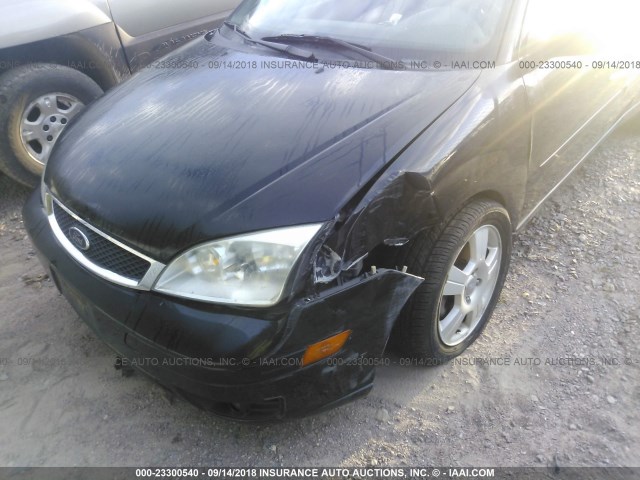 1FAHP34N47W146467 - 2007 FORD FOCUS ZX4/S/SE/SES შავი ფოტო 6