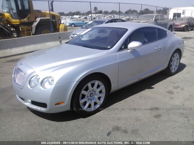 SCBCR63W94C021832 - 2004 BENTLEY CONTINENTAL GT SILVER photo 2