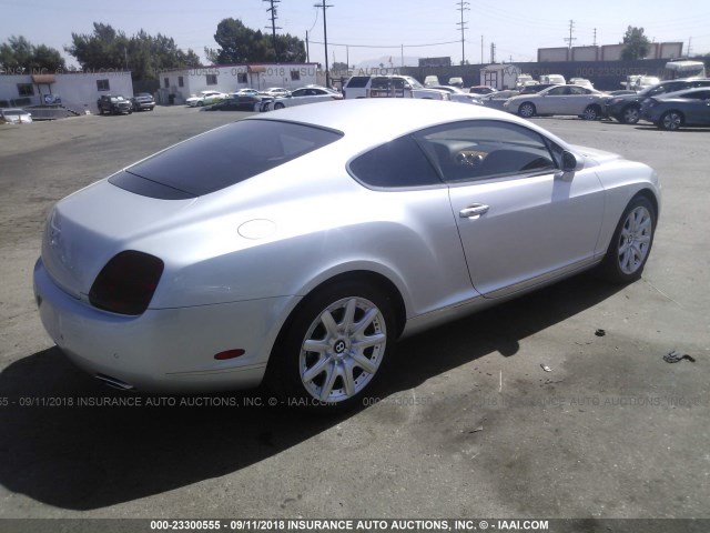 SCBCR63W94C021832 - 2004 BENTLEY CONTINENTAL GT SILVER photo 4