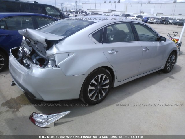 1N4AL3AP0HC292273 - 2017 NISSAN ALTIMA 2.5/S/SV/SL/SR SILVER photo 4