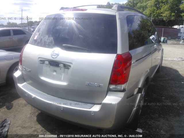 5N1BV28U15N117735 - 2005 NISSAN QUEST S/SE/SL GOLD photo 4