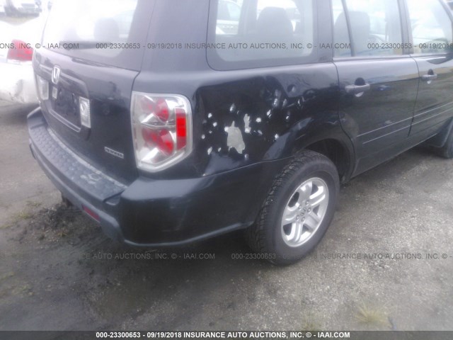 5FNYF18196B011917 - 2006 HONDA PILOT BLACK photo 6