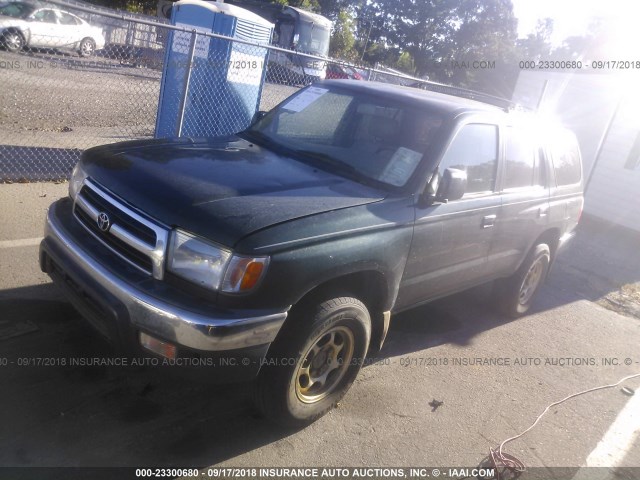 JT3HN86R9X0232149 - 1999 TOYOTA 4RUNNER SR5 GREEN photo 2