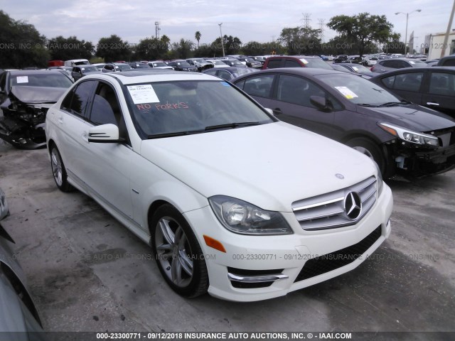 WDDGF4HB3CR202928 - 2012 MERCEDES-BENZ C 250 WHITE photo 1