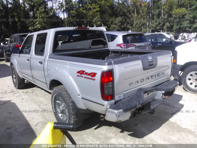 1N6ED27Y34C415610 - 2004 NISSAN FRONTIER CREW CAB XE V6 SILVER photo 3