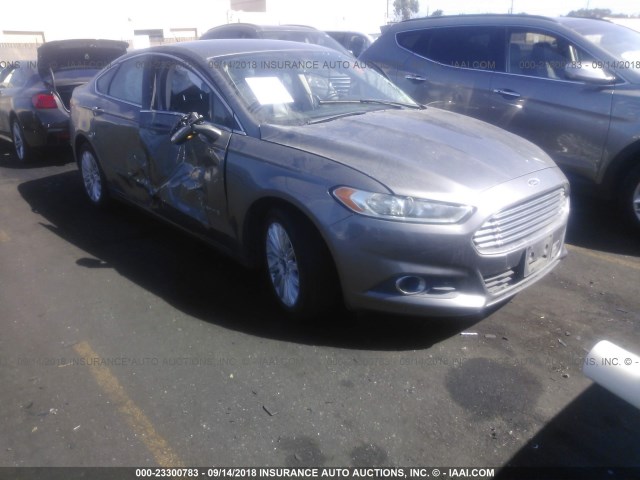 3FA6P0LU4ER103567 - 2014 FORD FUSION SE HYBRID GRAY photo 1