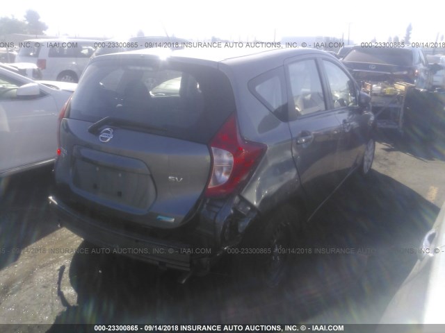 3N1CE2CP5GL384764 - 2016 NISSAN VERSA NOTE S/S PLUS/SV/SL/SR GRAY photo 4