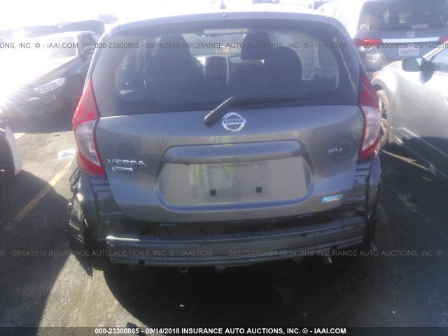 3N1CE2CP5GL384764 - 2016 NISSAN VERSA NOTE S/S PLUS/SV/SL/SR GRAY photo 6