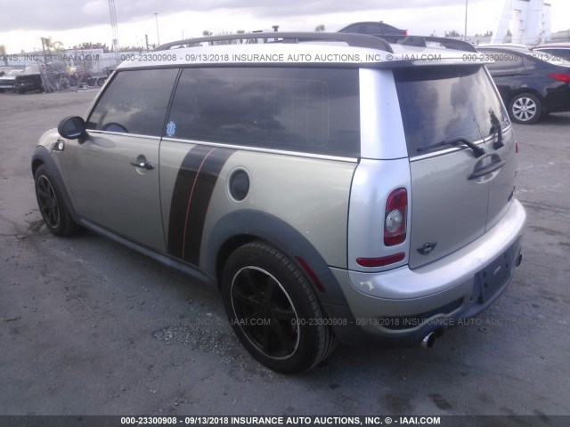 WMWMM33559TP75031 - 2009 MINI COOPER S CLUBMAN BLACK photo 3