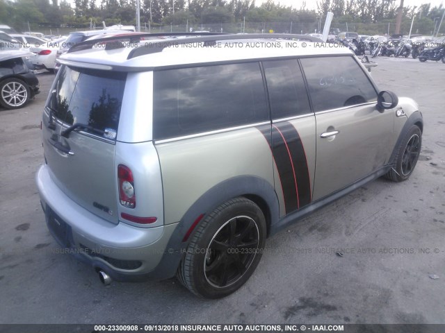 WMWMM33559TP75031 - 2009 MINI COOPER S CLUBMAN BLACK photo 4