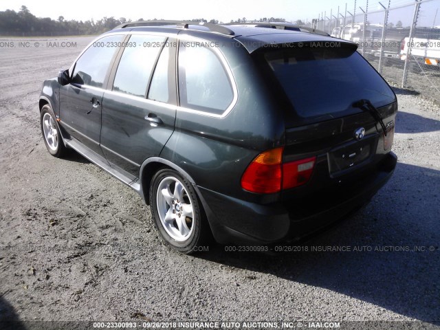 WBAFB3346YLH01866 - 2000 BMW X5 4.4I GREEN photo 3