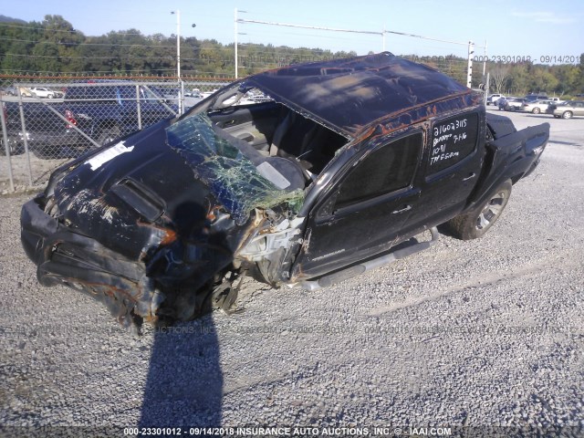 3TMLU42N16M005585 - 2006 TOYOTA TACOMA DOUBLE CAB BLACK photo 2