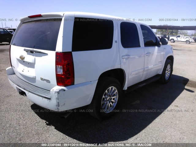 1GNFK13518R193615 - 2008 CHEVROLET TAHOE K1500 HYBRID WHITE photo 4