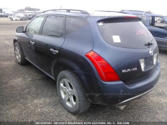 JN8AZ08T73W114317 - 2003 NISSAN MURANO SL/SE BLUE photo 3