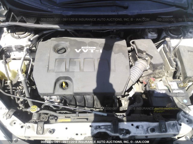 2T1KU4EEXAC460296 - 2010 TOYOTA COROLLA MATRIX  WHITE photo 10