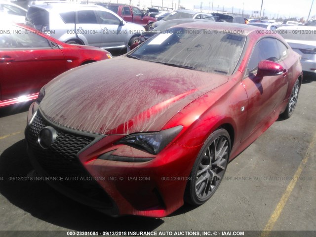 JTHHA5BC2G5002770 - 2016 LEXUS RC 200T RED photo 2