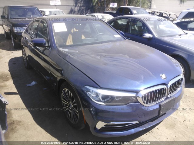 WBAJA7C54JWA73789 - 2018 BMW 530 XI BLUE photo 1