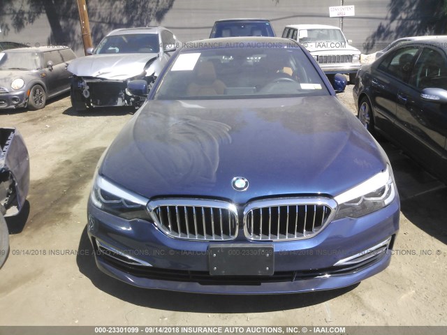 WBAJA7C54JWA73789 - 2018 BMW 530 XI BLUE photo 6